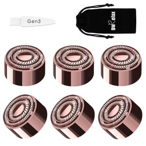 Gurelax Replacement Heads for Flawless Finishing Touch Facial Hair Remover, Gen 3 Replacement Blades for Women,18K Gold Replacement Blades Refill (Just fit for Gen3 Device)