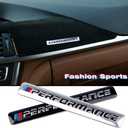 Car 3 Color Classic Badge Metal Sticker is Suitable for car Windshield Side Mudguard Bumper Trunk Hood and car Interior and so on（4PCS Black）