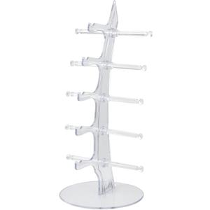 Acrylic Eyeglasses Frame Riser Display Stand Sunglasses Rack Sunglasses Rack Holder Acrylic Eyewear Display Stand Holder(5 Frames for Each Holder) (White)