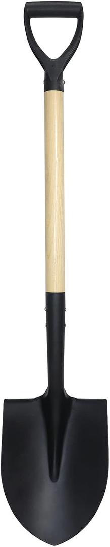 Shovel for Digging,Round Shovel, Garden Tool with D-Handle, 41 Inches in Overall Length, Wooden Handel Garden Shovel,Beach Shovel, Car Snow Shovel