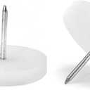 3 x 1" Inch White Furniture Nail Plastic Bottom Leg Protectors Sliders Glides - Pack of 50