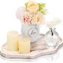 Small Decorative Tray Wood Decorative Serving Tray for Candles Perfume, Cloud Wooden Jewelry Tray Trinket Dish, Wooden Trays for Coffee Table Home Decor (Retro White)