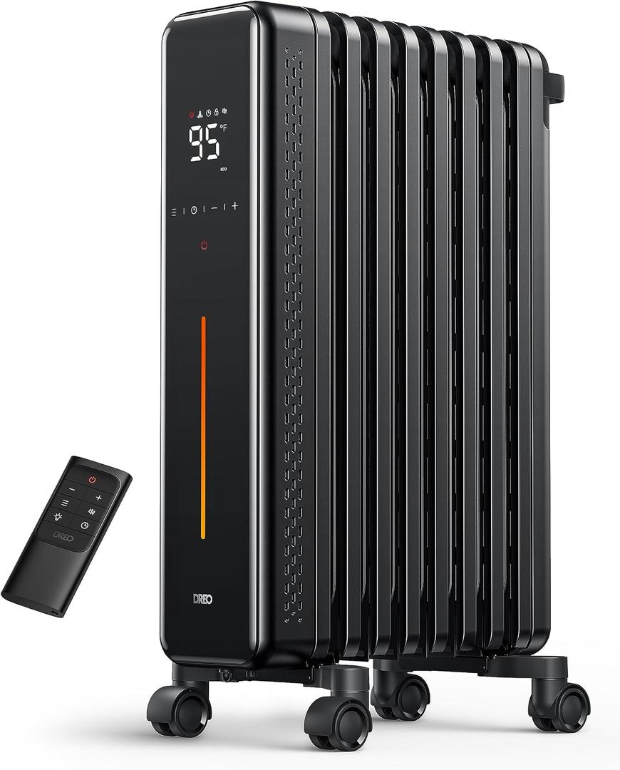 DREO Oil Filled Radiator Heater for Indoor Use, 1500W Heater for Large Room