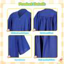 Matte Preschool and Kindergarten Graduation Cap Gown Set with Year Charm Tassel (Blue)