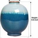 Blue Ceramic Vase, 9.8 Inch