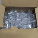 50 Pieces 20g Empty Clear Plastic Pot Jars with Lids Round Cosmetic Sample Containers Mini Travel Jars for Storage of Creams Lipsticks Ear Studs