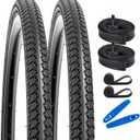 YUNSCM 2-PCS 27 inch Bike Tires 27x1 3/8 (37-630) Compatible with 27x1 3/8 27x1 3-8 Road Bike Bicycle Tires (Y-1006)