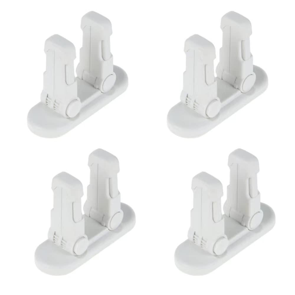 Improved Childproof Door Lever Lock（4 Pack）Prevents Toddlers from Opening Doors. Durable ABS with Adhesive Backing. Simple Install, No Tools Needed