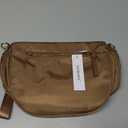 Spacious Nylon Crossbody Bag Bum Bag Handbags Wallets Purses Trendy Shoulder Bag for Women (Brown)