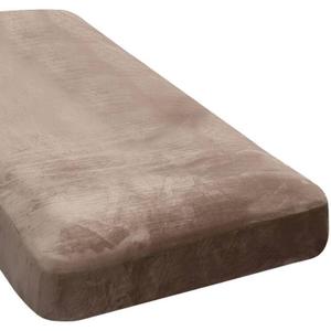 H.VERSAILTEX Velvet Stretch Individual Chaise Cover Sectional Couch Covers for L Shaped Sofa Both Left/Right Furniture Protector Seat Cushion Sofa Cover (1 Piece Chaise Cover, Taupe)