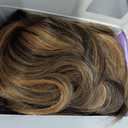 KooKaStyle Short Hair Extensions 6PCS 14 Inch Wavy Curly Hairpieces Synthetic Soft Lace Weft Clip in Hair Extensions-Balayage Dark Brown to Chestnut for Women