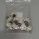 Zernmiarder Antique White Pumpkin Knobs 8 Pack Ceramic Cabinet Knobs Vintage Drawer Pulls - Antique Dresser Pulls with Screws for Closet Drawer Cupboard Cabinet and DIY Home Project