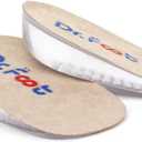 Dr.Foot Height Increase Insoles, Heel Cushion Inserts, Heel Lift Inserts for Leg Length Discrepancies (Small (1" Height), Beige)