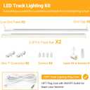 Plug in Track Lighting with Remote, 8-Light Track Light with Plug in Cord, LED Track Lighting Kit with H Track Rails, Dimmable Track Lighting Fixtures Ceiling Spotlight, White
