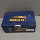 Cocktail Shaker Set - Glass Mixed Drink Shakers Cocktail Set, Martini Shaker with Strainer for Bars, Whiskey, Cocktails (Gold Set)