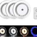 BlueFire RV Interior Lights - 600LM Dimmable LED Ceiling Dome Lights, 4 Colors, 12-18V Fixture with Dimmer Switch for Under Cabinet, Camper Van, Truck, Motorhome, Boat (Pack of 3)