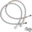 30 Inch Faucet Supply Lines, Bathroom Kitchen Water Supply Line 3/8" Female Compression Thread x M10 Male Connector, Braided Stainless Steel Water Hose for Sink Faucet with 1/2 Adapter (1 Pair)
