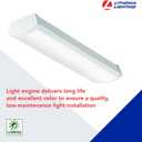 Lithonia Lighting 2 Foot LED Light Fixture, Low-Profile LED Wraparound Flush Mount Ceiling Light, 4000K Cool White, 120V, 24-Inch (FMLWL 24 840)