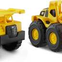 CAT Construction Toys, 2 Pack 10" Construction Fleet Toy Trucks with Articulated Parts, Fun and Durable for Indoor/Outdoor Use, Ages 2+, 10" Dump Truck and Loader