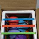 AiTuiTui Baby Sensory Montessori Activity Toys for 1 2 Year Old Boy Girl, Early Learning Develop Shape Sorter Cube with Soft Textured Balls for Infants Toddler Birthday Gifts