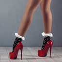 Funcat Women's Lace Ruffle Frilly Colorful Floral Cotton Casual Novelty Ankle Socks 4/5/6 Pairs