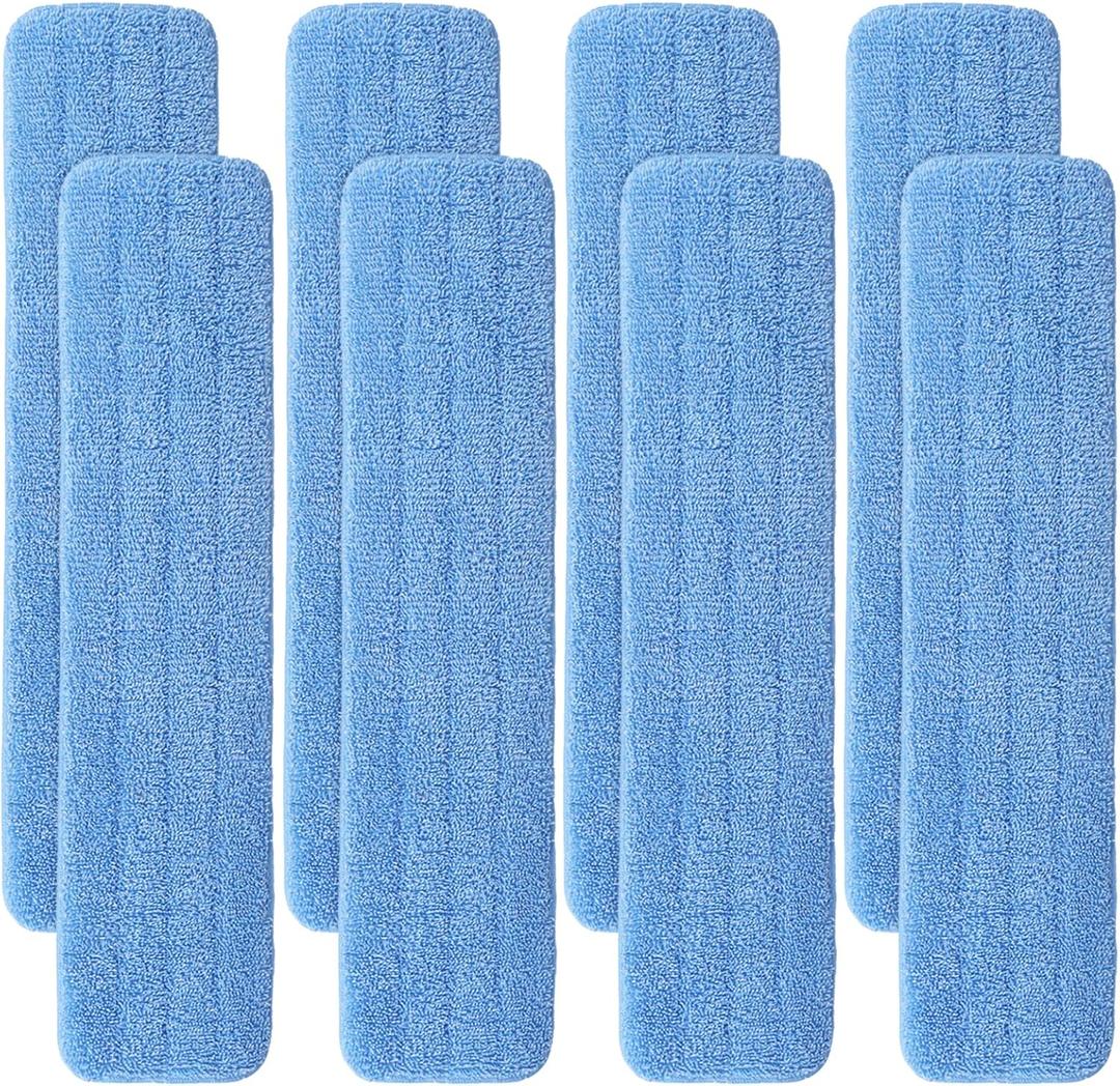 Replacement Microfiber Pad for Rubbermaid Commercial 24 Inch Mop Head - 8 Pack Wet & Dry Commercial Cleaning Refills Reusable Mop Refills Fit for Any Microfiber Flat Mop System 24"