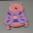 Baby Walker Head Protector Toddler Adjustable Baby Head Protection Backpack Wear Safety Pad (Pink Butterfly)