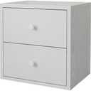 FUSUNBAO Magic DIY Cube Storage Organizer Stackable Cubes for Home Books Clothes Toy-Modular Cubby Storage System-Office Cubical-Bookcase Closet (Pure White-Washed, 1 Layer Drawer Cube)