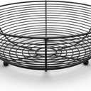CAXXA Countertop Fruit Bowl, Wire Basket for Fruits, Breads, Vegetables,Snacks, Black