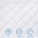 Bassinet Mattress Pad Cover Fit for Baby Delight/Mika Micky/Dream On Me Lotus/ANGELBLISS/KoolerThings (3 in 1) Bedside Sleeper, Waterproof Bassinet Mattress Protector Quilted Bassinet Sheets 2 Pack