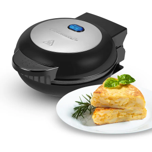 Elite Gourmet EOM123 Non-Stick Omelet, Frittata, Snack Pocket Maker, Dessert Maker, 2 Individual 5.6" Omelets, Stainless Steel