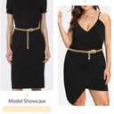 FIORETTO Chain Belt for Women Metal Waist Chain Fashion Multilayer Chain Belts for Dress