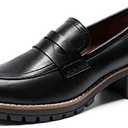 DREAM PAIRS Women's Platform Chunky Heeled Loafers, Womens Business Casual Shoes Size 7.5