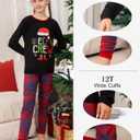 Rnxrbb 2025 Matching Family Christmas Pajamas Holiday Family Christmas Pjs Set Sleepwear Xmas Jammies Men Women Kids Couples (XX-Large, Black Eif Crew)