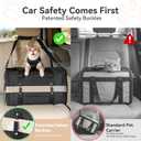 PETSFIT Large Cat Carrier with Patented Safety Buckles,Big Cats Up to 20 lb | Secure Carrier for Safe Driving, Lockable Zippers, Safety Tether, Travel Pet Carrier for Trips & Vet Visits,19 x 12 x 12