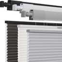 No Drill No Tools Cellular Shades for Windows, Top Down Bottom Up Honeycomb Blinds, Light Filtering Cordless Blinds for Indoor Windows, Easy to Install,Light Filtering-Grey, Custom Size