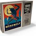 MyPuzzle Mythical Creatures: Werewolf (England), Vintage Poster - Premium 1000 Piece Jigsaw Puzzle for Adults