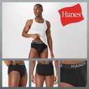 Hanes Men's Underwear Briefs Pack, 6-pack, Comfort Flex Cotton-stretch Underwear Briefs for Men, Moisture Wicking (Black, L)