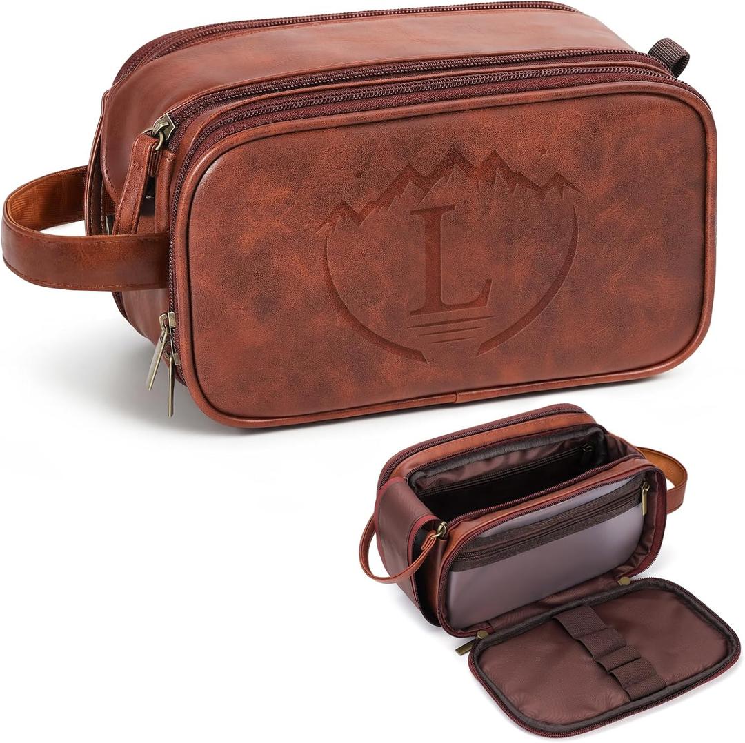 Toiletry Bag for Men,Mens Toiletry Bags for Traveling,Toiletries Travel Bag for Shaving Kit,Personalized Travel Bag Toiletry,Birthday Gifts for Men Husband (L)