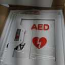 Wall Mounted AED Cabinet, Steel Storage Box with Clear Window and Snap Lock, Universal Fit for All AED Brands, 14.2" W x 7.1" D x 15.7" H