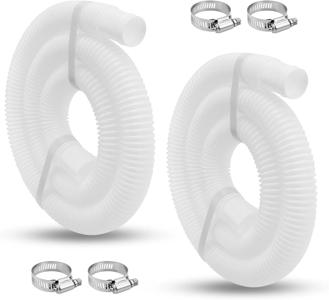 1.25" Replacement Hose for Above Ground Pool Pumps - 59" Long Pool Hose, Suitable for Intex Coleman Pool Filter Pumps 607 and 637 (2-Pack)