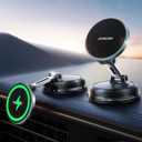 JOYROOM 15W Magsafe Car Mount Charger, iPhone Faster Charging Wireless Car Charger, 80+LBS Strong Suction Magnetic Phone Holder for Car, Stable Metal Support Arm for iPhone 17 Pro Max 16 15 14 13 (Black)