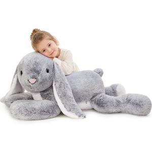 BENINY 47 Inch Giant Bunny Stuffed Animal, Large Rabbit Plush Toy