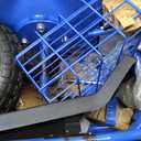 VEVOR Garden Cart Rolling Workseat with Wheels, Gardening Stool for Planting, 360 Degree Swivel Seat, Wagon Scooter with Steering Handle & Utility Tool Tray, Use for Patio, Yard, and Outdoors, Blue