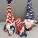 unanscre 4th of July Patriotic Gnomes Decorations - 3PCS Handmade Gnomes American Stars&Stripes Plush Elf Scandinavian Tomte Veterans Memorial Day Gift - Fourth of July Independence Day Table Ornament