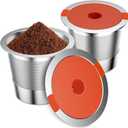 2 Pack Reusable K Cups coffee pods for Keurig 1.0 and 2.0:Stainless Steel Refillable K Cups- Reusable K Cups for Keurig Coffee Machine SUS 304 Non-BPA