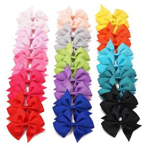 30Pieces Boutique Grosgrain Ribbon Hair Clips Dovetail 3.5" Hair Bows Alligator Clips Hair Accessories For Babies Toddlers Teens Gifts 15 Colors In Pairs