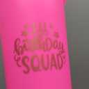 Birthday Party Tumblers 24 oz Squad Plastic Tumblers with Lid and Straw for 20th 30th 40th 50th 60th Birthday Decorations Favor for Women Adults (Pink, Rose Red,12 Pcs)