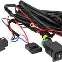 Harness Kit,12V Universal Car LED Fog Light On/Off Switch Wiring Harness Fuse Relay Kit