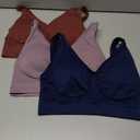 Vermilion Bird Women's 3 Pack Seamless Comfortable Sports Bra with Removable Pads (L)